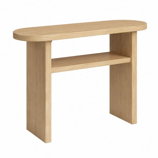Consolle in Legno di Quercia con Ripiano 120x40x75 cm